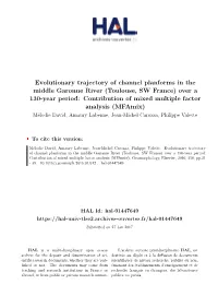 Evolutionary Trajectory of Channel Planforms in the Middle Garonne