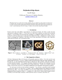 Polyhedral-Edge Knots