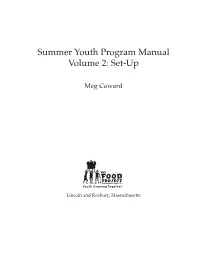 Summer Youth Program Manual Volume 2: Set-Up