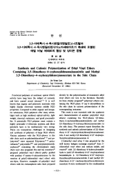 Synthesis and Cationic Polymerization of Ethyl Vinyl Ethers Methyl 3.5