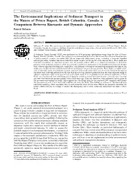 The Environmental Implications of Sediment Transport in the Waters Of
