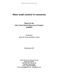 Appendix ES-11 Alien Snail Control in Nurseries