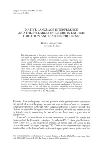 Fortition and Lenition Processes