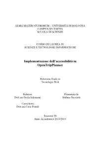 Implementazione Dell'accessibilità in Opentripplanner