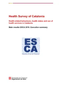 Main Results ESCA 2016. Executive Summary