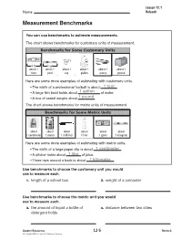 Measurement Benchmarks