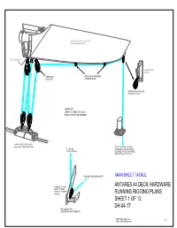 Running Rigging Plans Sheet 1 of 12 Dh-04-17 View Looking Fwd Under Sheet Winch Pedestal