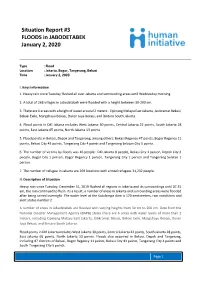 Situation Report #3 FLOODS in JABODETABEK January 2, 2020