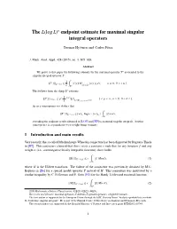 The L(Log L) Endpoint Estimate for Maximal Singular Integral Operators