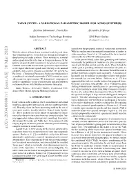 Vapar Synth--A Variational Parametric Model for Audio Synthesis
