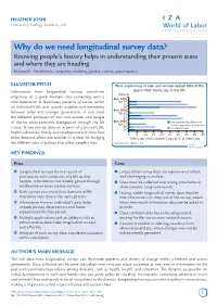 Why Do We Need Longitudinal Survey Data?