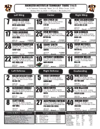 19 Adam Mitchell 11 Andrew Miller Mike Colavecchia
