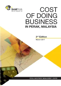 Cost of Doing Business in Perak, Malaysia