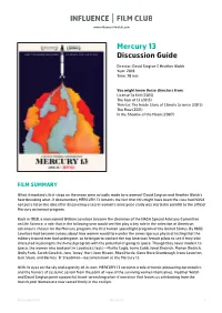 Mercury 13 Discussion Guide
