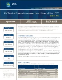 RBC Principal Protected Guaranteed Return Enhanced Yield LEOS® Series 247