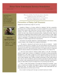 River View Veterinary Service Newsletter February 2018 VOLUME 6 ISSUE 2