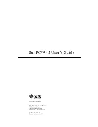 The Sunpc 4.2 User's Guide