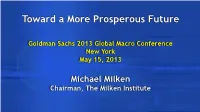 Toward a More Prosperous Future