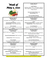 Week of May 2, 2021