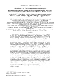 Compositional Effects on the Solubility of Minor and Trace Elements In