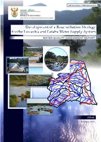 Development of a Reconciliation Strategy for the Luvuvhu and Letaba Water Supply System WATER QUALITY ASSESSMENT REPORT