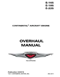 E-165, E-185 and E-225 Series Engine Overhaul Manual