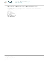 Firing Line (Television Program) Broadcast Records