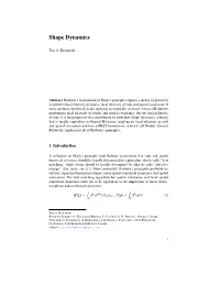 Shape Dynamics