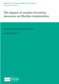 The Impact of Counter-Terrorism Measures on Muslim Communities