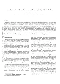 An Application of Deep Reinforcement Learning to Algorithmic Trading