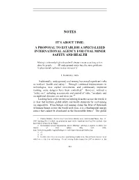 It's About Time: a Proposal to Establish A