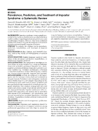 Prevalence, Predictors, and Treatment of Impostor Syndrome: a Systematic Review Dena M
