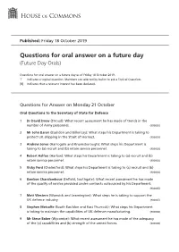 Questions to the Secretary of State for Defence