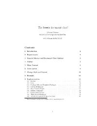 The Limecv Document Class∗