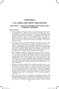 Year in Review, Security and Foreign Affairs