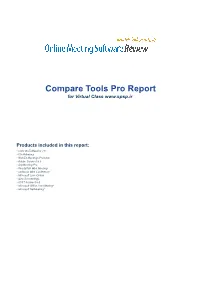 Compare Tools Pro Report for Virtual Class