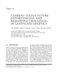 Current Status, Future Opportunities, and Remaining Challenges in Landscape Genetics