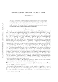 DEFORMATION of PAIRS and SEMIREGULARITY 3 N