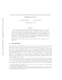Geometrical Inverse Preconditioning for Symmetric Positive Definite