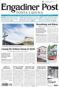 Lösung Für Schloss Tarasp in Sicht Neuanfang Und Abbau