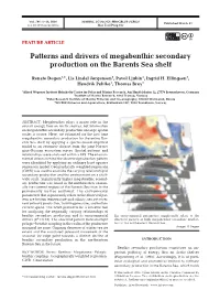 Patterns and Drivers of Megabenthic Secondary Production on the Barents Sea Shelf