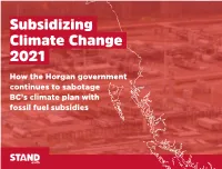 Subsidizing Climate Change 2021