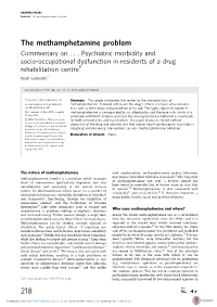 The Methamphetamine Problem