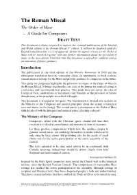 The Roman Missal: the Order of Mass — a Guide for Composers