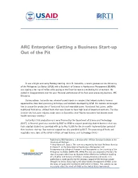 ARC Enterprise: Getting a Business Start-Up out of the Pit