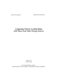 Comparing Nuclear Accident Risks with Those from Other Energy Sources