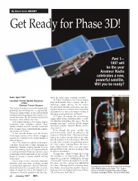 Get Ready for Phase 3D! -- Part 1