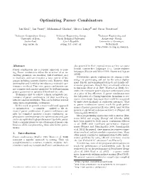 Parser Combinator Compiler (Pc-Compiler)