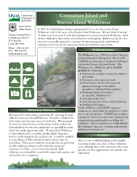 Coronation Island and Warren Island Wildernesses Are Within a Temperate Rainforest Where the Average Summer Temperatures Are Between 45-65ºF