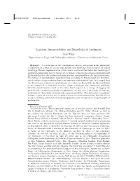 Logicism, Interpretability, and Knowledge of Arithmetic